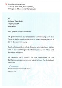 Anerkennungsschreiben ÖQZ 24 2026 BM Korinna Schumann